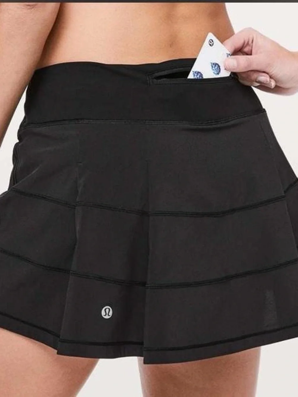 Lululemon Black Pace Revival Mid-Rise Skirt